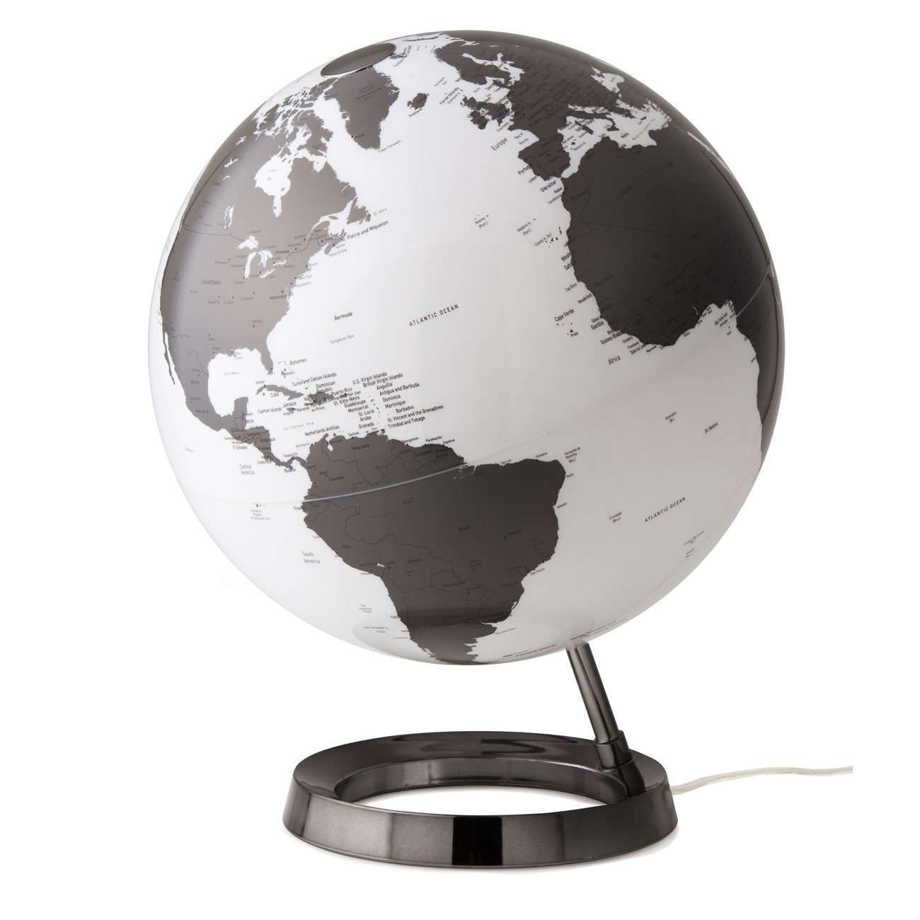 Atmosphere Light & Colour Metal Charcoal — lampada mappamondo antracite su base scura