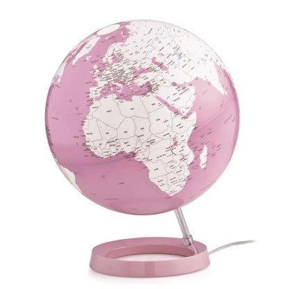 Atmosphere Light & Colour Pastel Coral — lampada mappamondo corallo su base tono pastello