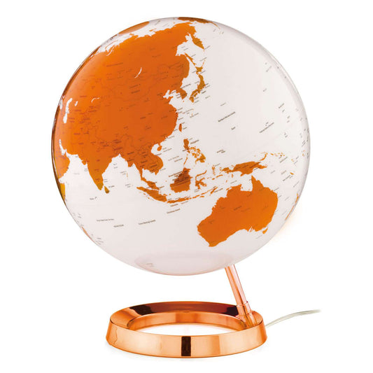 Atmosphere Light & Colour Metal — lampada mappamondo con base metallizzata, design Tools®, Ø 30 cm