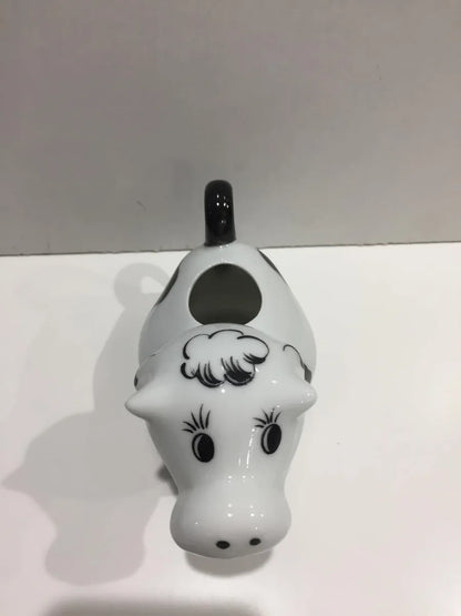 Stilmobili Lattiera Mucca Bianca e Nera in ceramica - design italiano per la tavola