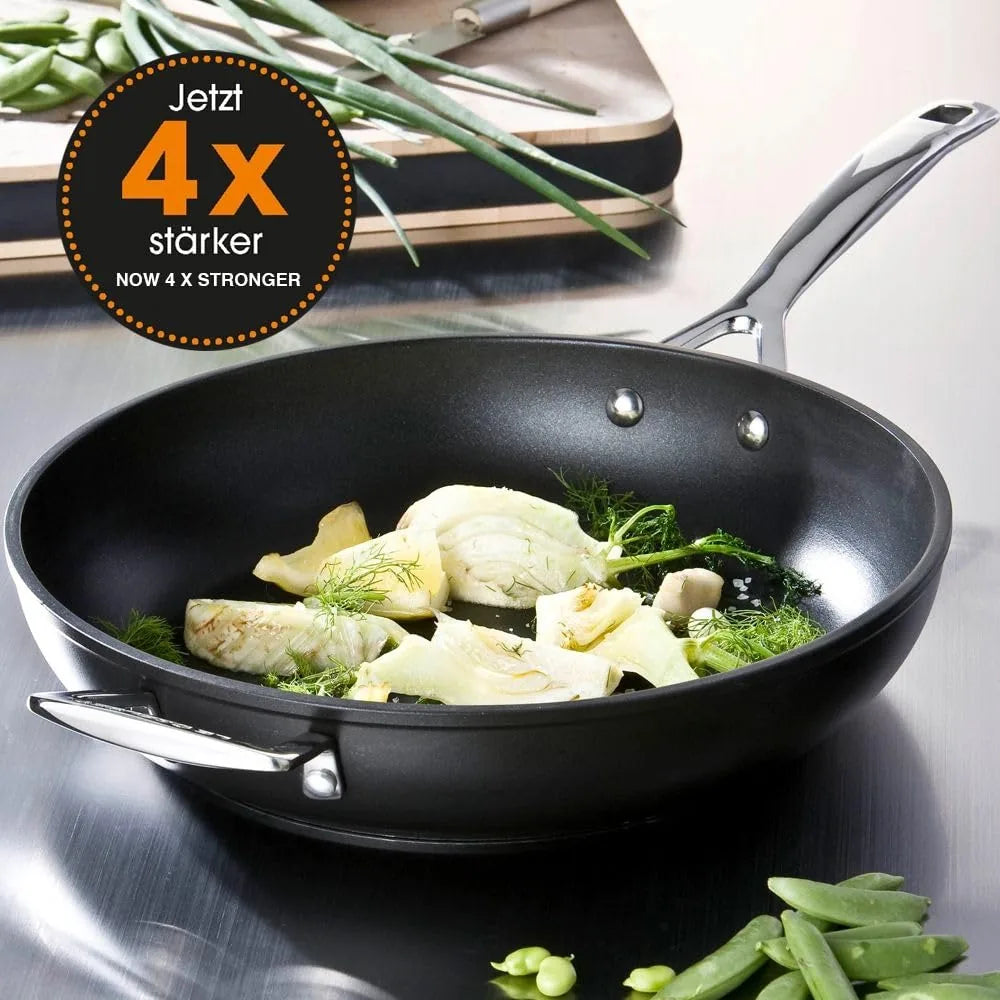 LE CREUSET Padella Alta Alluminio Antiaderente con manico rivettat nero