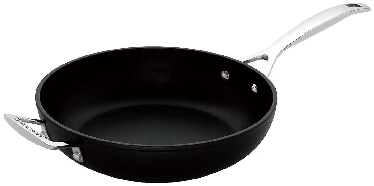 LE CREUSET Padella Alta Alluminio Antiaderente con manico rivettat nero