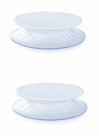 Lékué Set 2 Coperchi Elastici 11,5cm silicone platinico bianco
