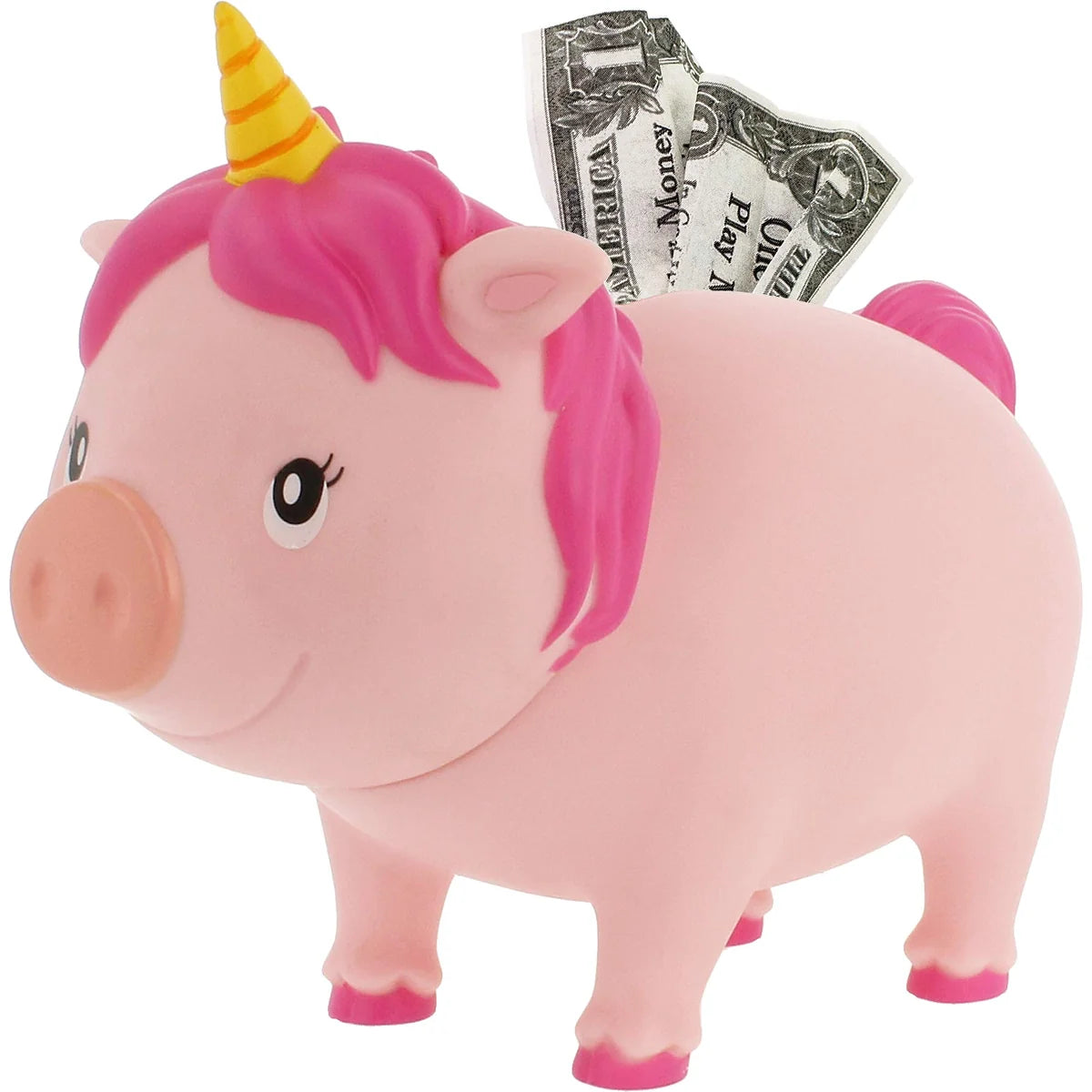 LiLaLu salvadanaio unicorno rosa con glitter - Stilmobili