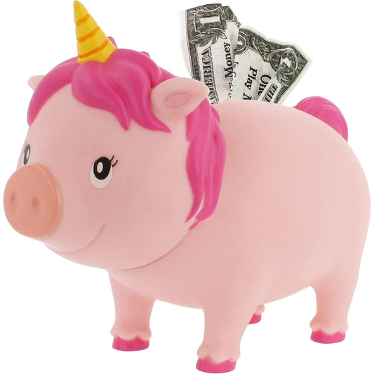 LiLaLu salvadanaio unicorno rosa con glitter - Stilmobili