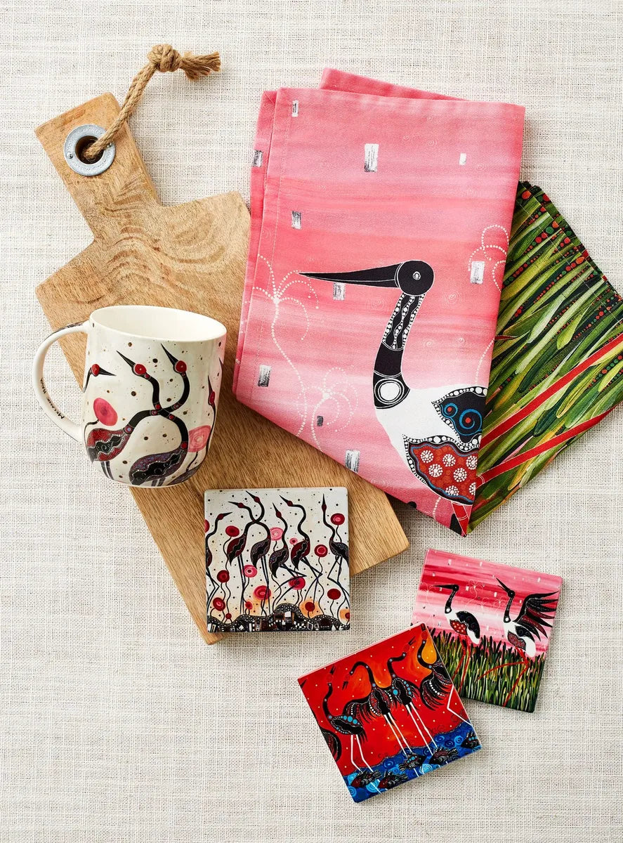 Livellara set 6 sottobicchieri Melanie Hava multicolore ceramica 9,5cm design italiano
