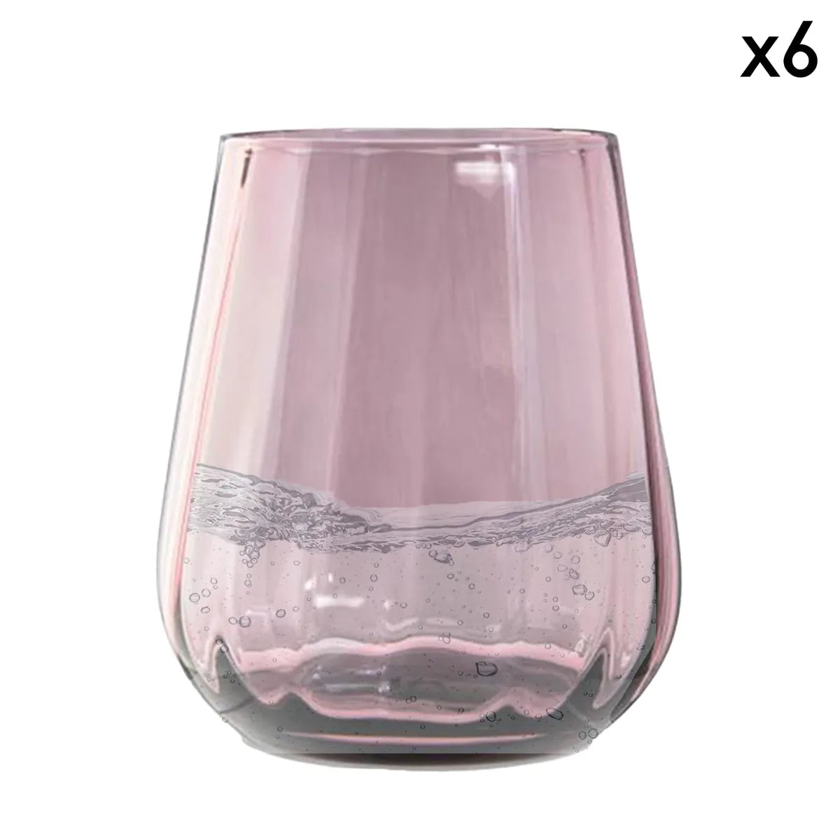 Livellara set 6 bicchieri tumbler vetro verde trasparente 400ml