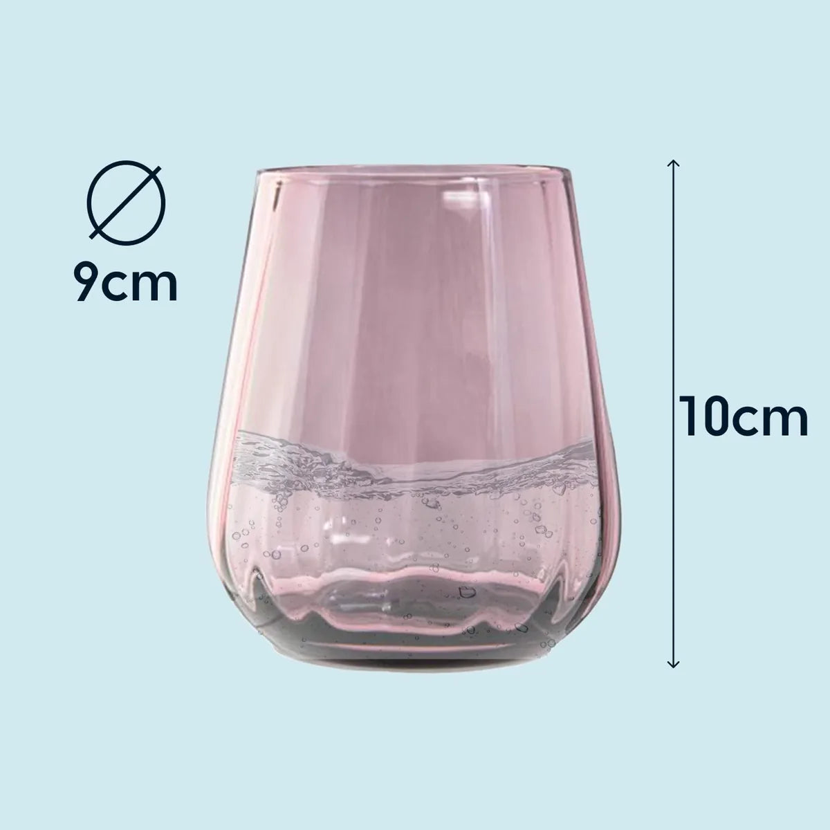 Livellara set 6 bicchieri tumbler vetro verde trasparente 400ml