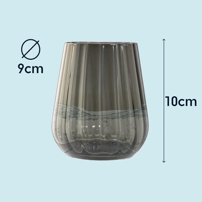 Livellara set 6 bicchieri tumbler vetro verde trasparente 400ml