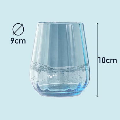 Livellara set 6 bicchieri tumbler vetro verde trasparente 400ml