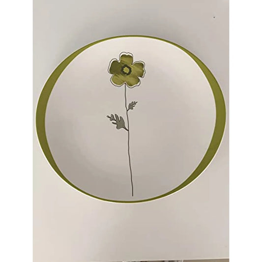 Livellara piatto da portata Happy Olive ceramica decorato 30,6x33,6
