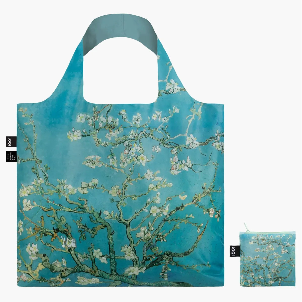 LOQI Museo borsa shopper taffetà riciclato giallo Girasoli Van Gogh unisex