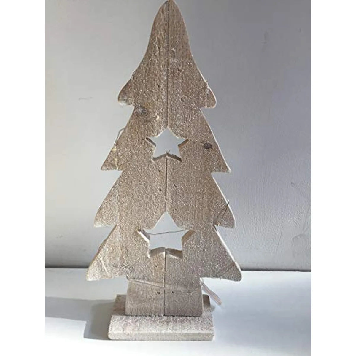 Mascagni Albero Led 34cm Legno Natale con illuminazione - Decorazione natalizia