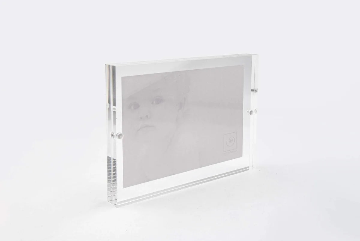 Mascagni portafoto 15x20 plexiglass trasparente cornice classica design italiano