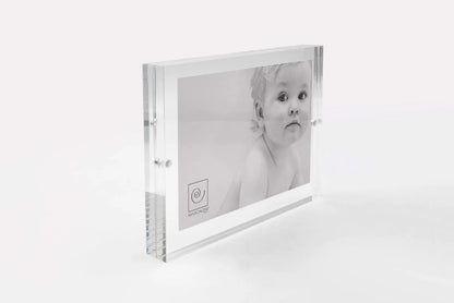 Mascagni portafoto 15x20 plexiglass trasparente cornice classica design italiano