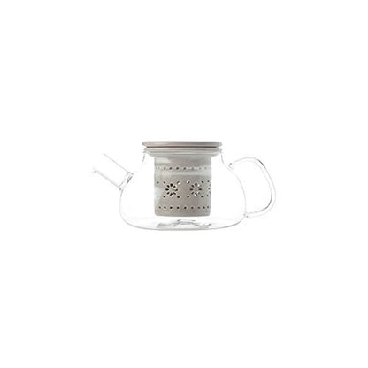 Maxwell & Williams teiera in vetro borosilicato con infusore in ceramica, colori pastello vintage