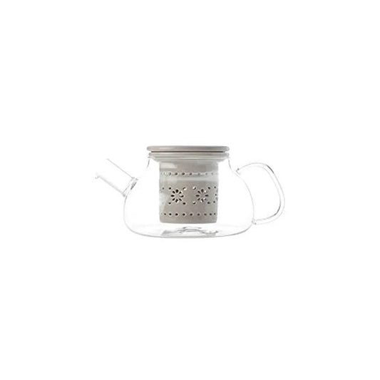 Maxwell & Williams teiera in vetro borosilicato con infusore in ceramica, colori pastello vintage