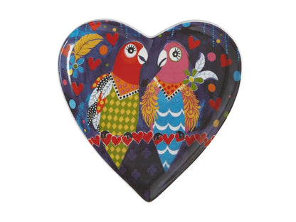 Maxwell & Williams piatto da contorno Love porcellana cuore rosso con mucche e fiori