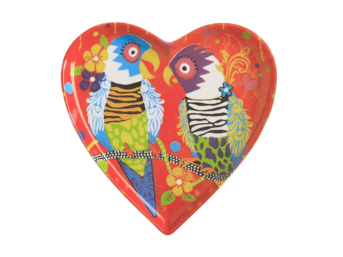 Maxwell & Williams piatto da contorno Love porcellana con cuori colorati e creature fantastiche design Donna Sharam