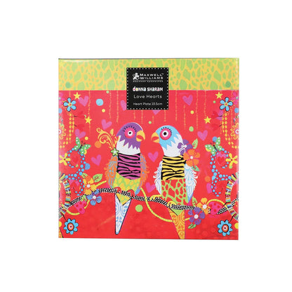 Maxwell & Williams piatto da contorno Love porcellana con cuori colorati e creature fantastiche design Donna Sharam