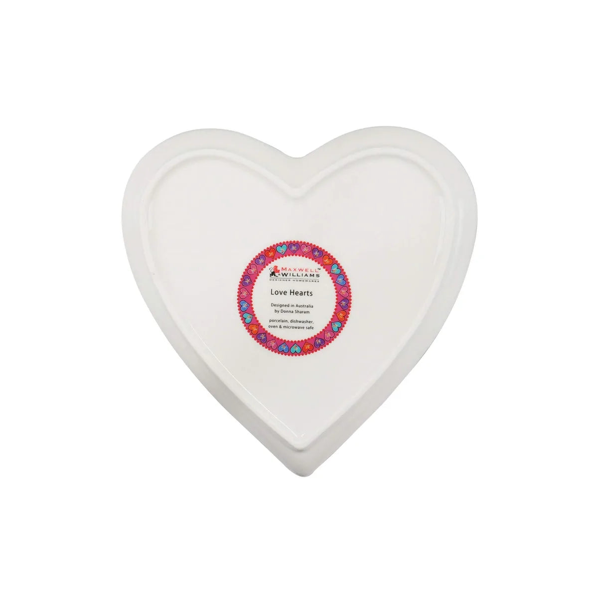 Maxwell & Williams piatto da contorno Love porcellana con cuori colorati e creature fantastiche design Donna Sharam