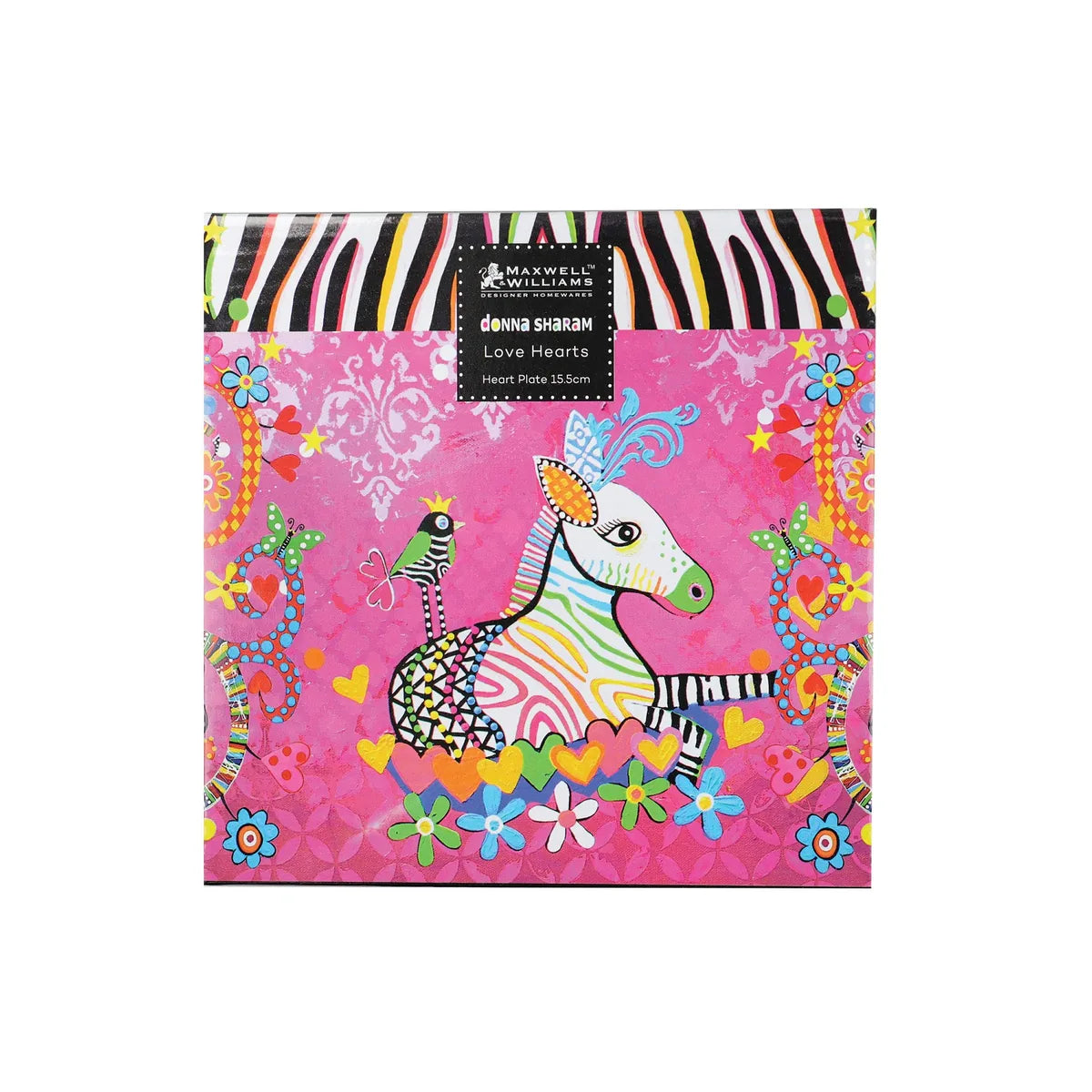 Maxwell & Williams piatto da contorno Love porcellana con cuori colorati e creature fantastiche design Donna Sharam