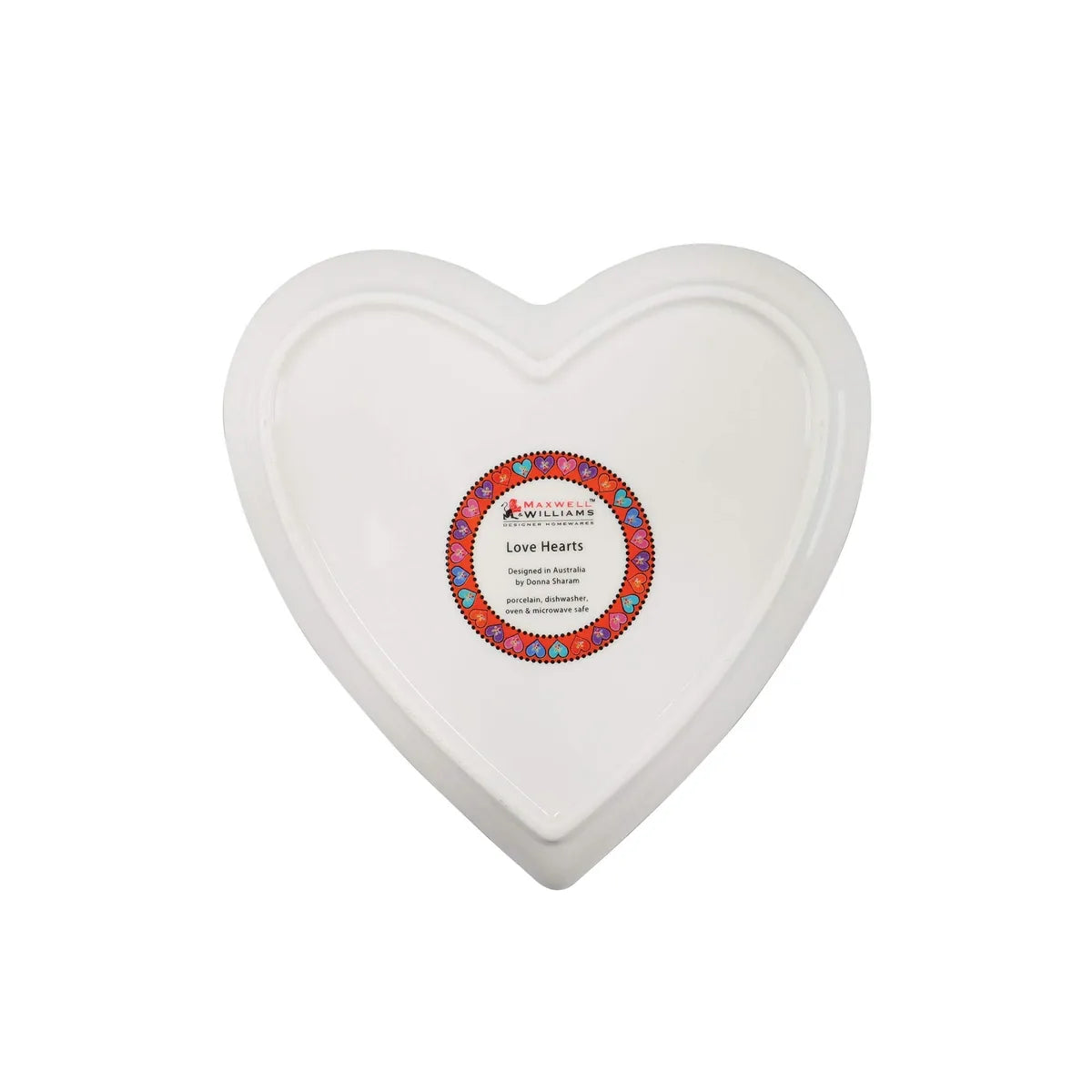 Maxwell & Williams piatto da contorno Love porcellana con cuori colorati e creature fantastiche design Donna Sharam