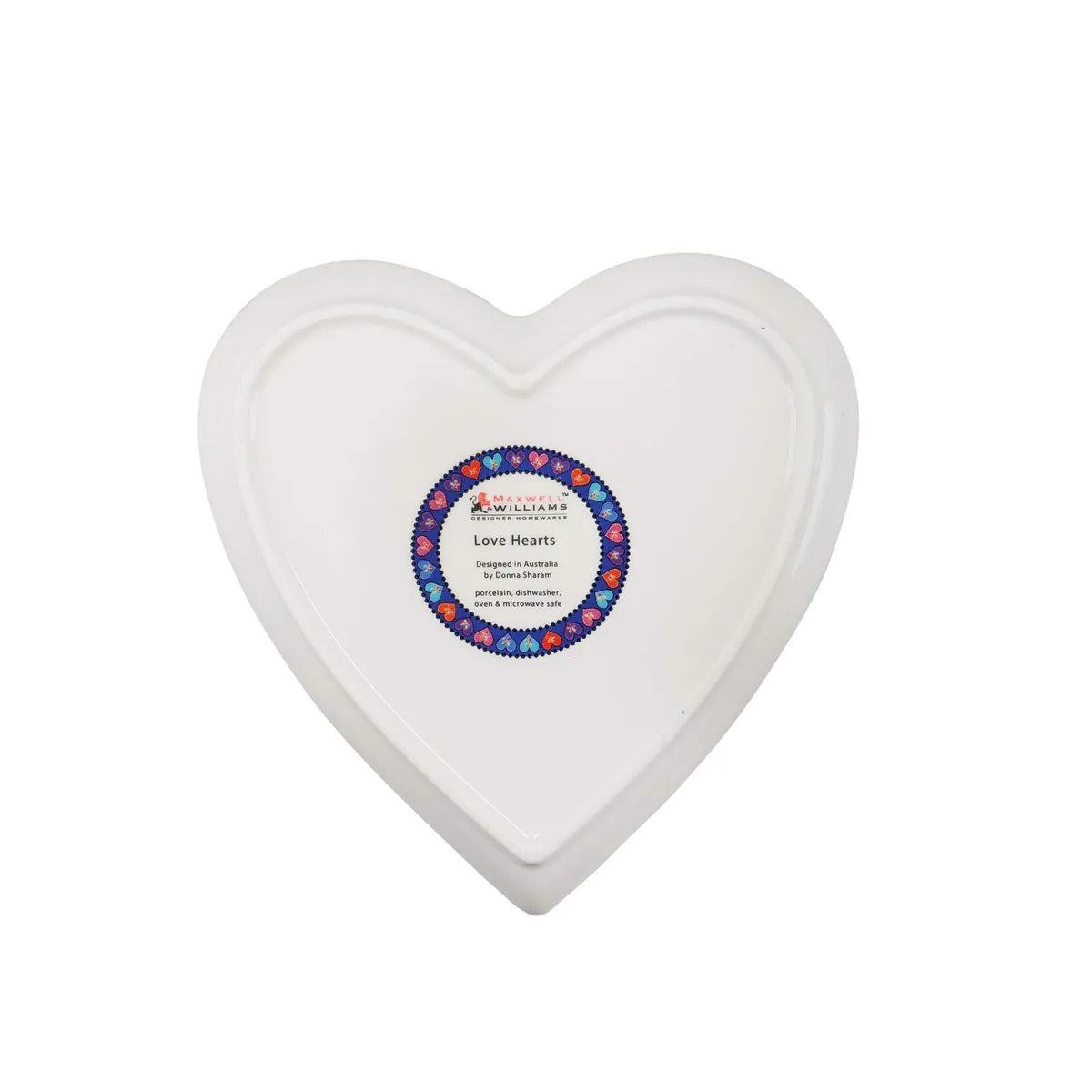 Maxwell & Williams piatto da contorno Love porcellana con cuori colorati e creature fantastiche design Donna Sharam
