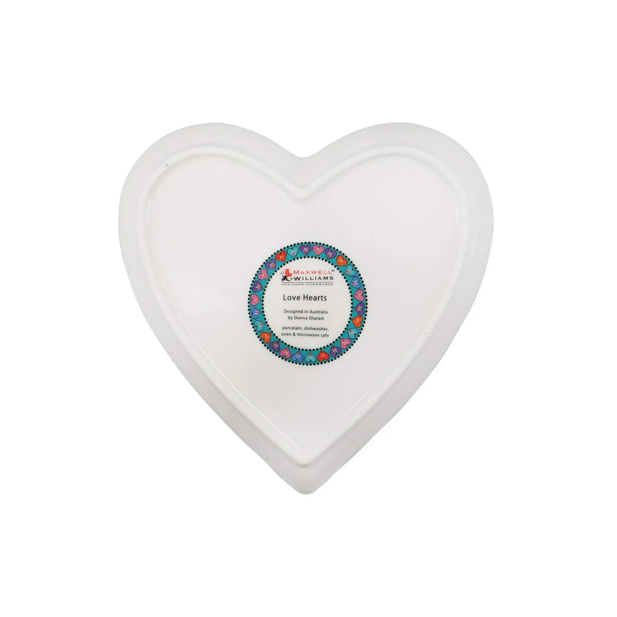 Maxwell & Williams piatto da contorno Love porcellana con cuori colorati e creature fantastiche design Donna Sharam