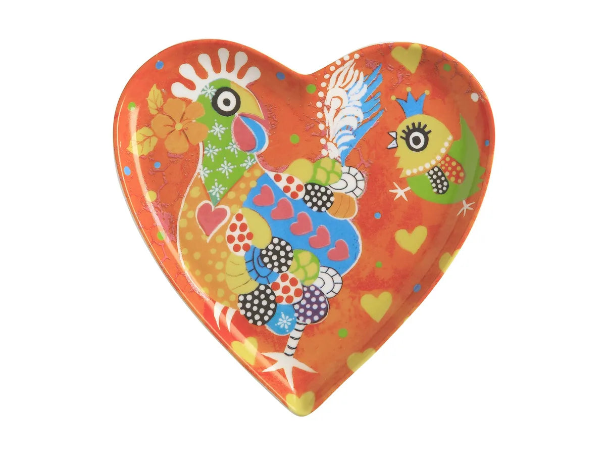 Maxwell & Williams piatto da contorno Love porcellana con cuori colorati e creature fantastiche design Donna Sharam