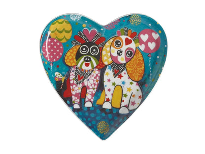 Maxwell & Williams piatto da contorno Love porcellana con cuori colorati e creature fantastiche design Donna Sharam