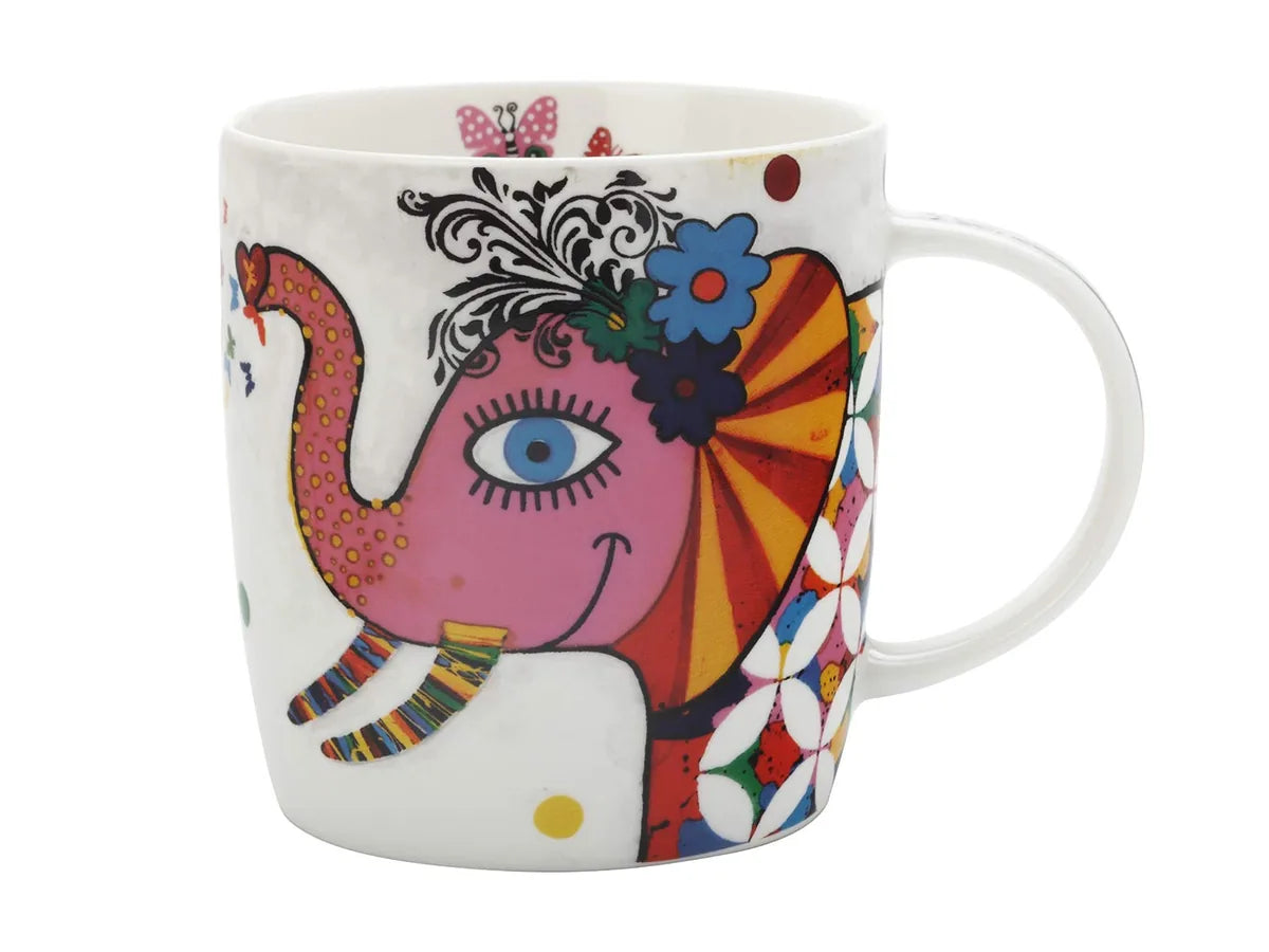 Maxwell & Williams tazza Betsy porcellana con disegno gufo Boobook colorato