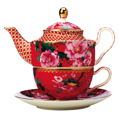 Maxwell & Williams Set Teiera Tazza Tè Porcellana Silk Road 380ml 225ml