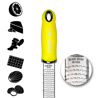 Microplane Zester grattugia acciaio inossidabile con manico ergonomico e cover protettiva