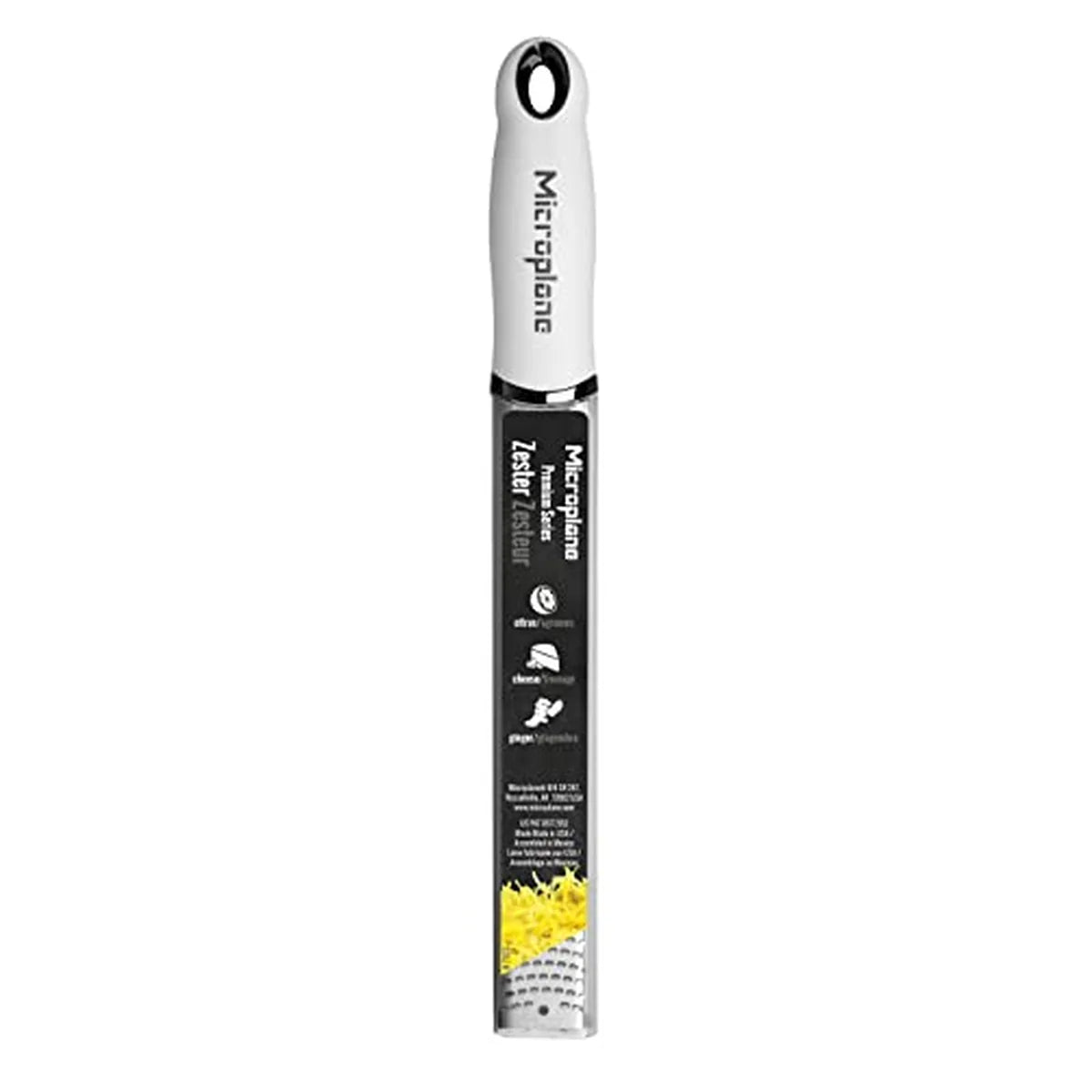 Microplane Zester grattugia in acciaio inossidabile con manico ergonomico e cover protettiva