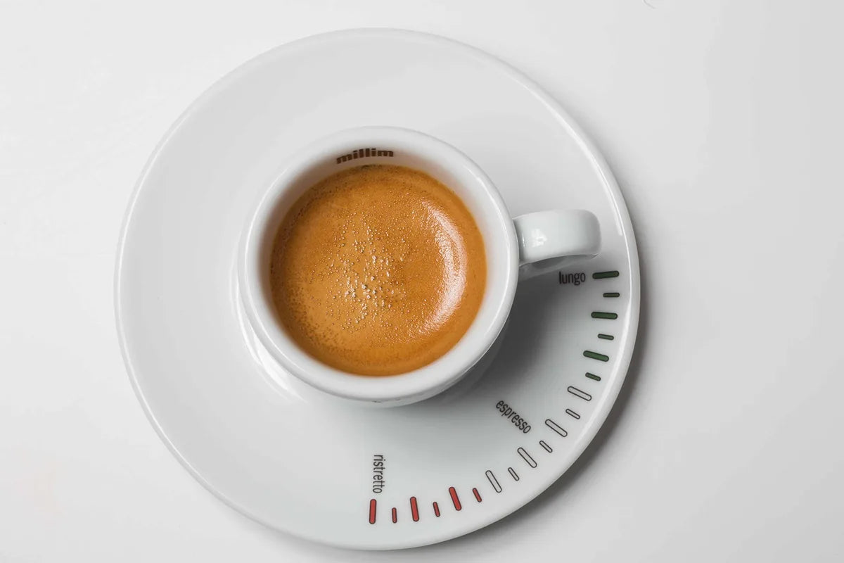 Millim Set Caffè Per Due in porcellana professionale con indicatore di gusto - design espresso italiano