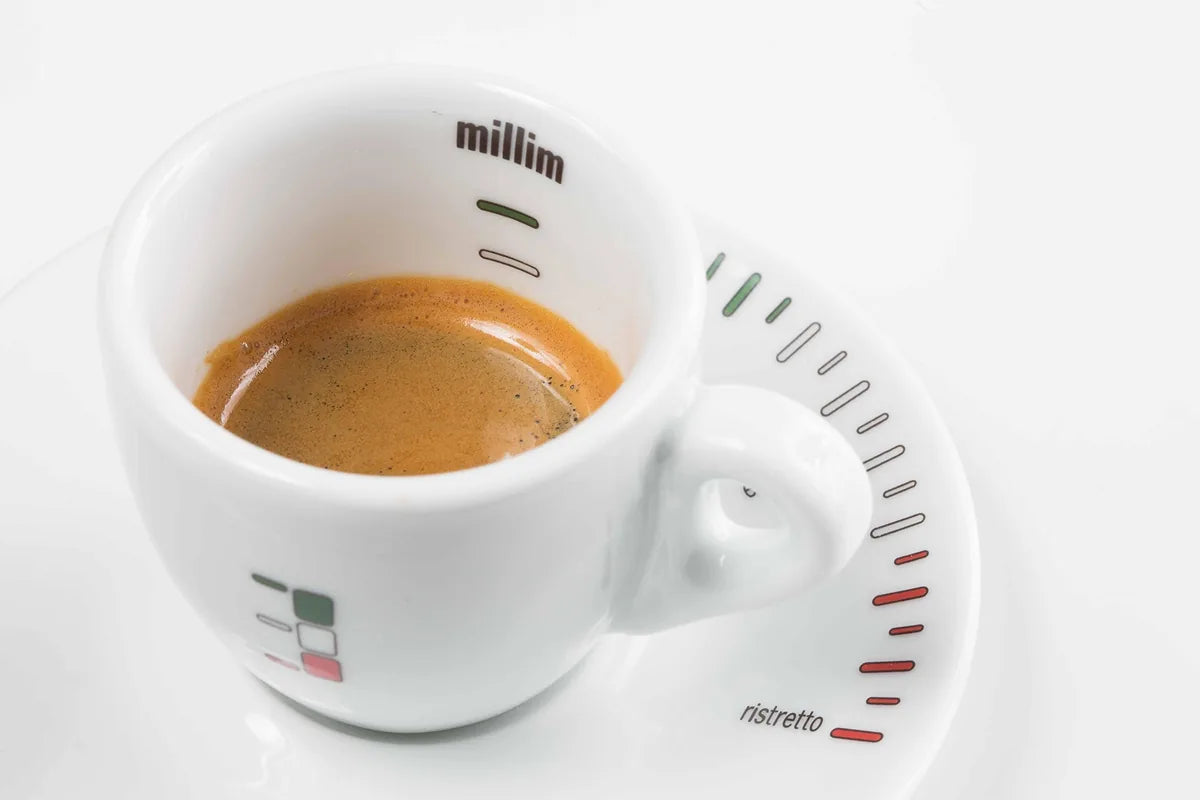 Millim Set Caffè Per Due in porcellana professionale con indicatore di gusto - design espresso italiano