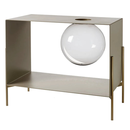 Arti & Mestieri Mobile Soggiorno Globe Grande ferro design moderno base oro e nera