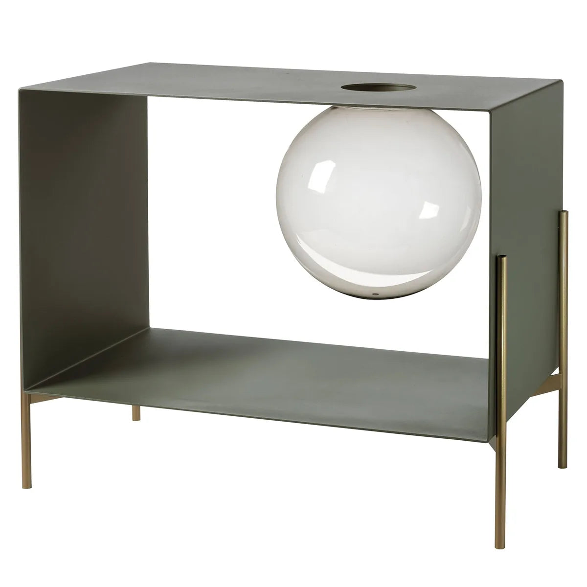Arti & Mestieri Mobile Soggiorno Globe Grande ferro design moderno base oro e nera