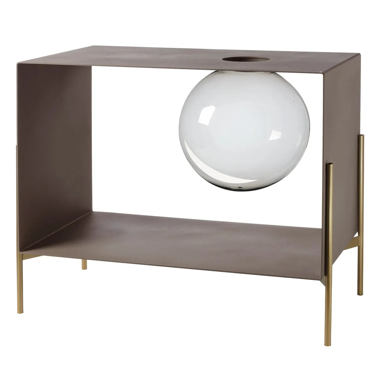 Arti & Mestieri Mobile Soggiorno Globe Grande ferro design moderno base oro e nera