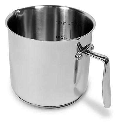 Moneta Pentolino Accordo 14cm acciaio inossidabile spazzolato con manico microfuso design esclusivo