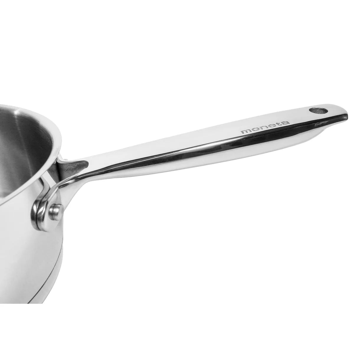 Moneta Accordo Inox casseruola 20cm acciaio inox spazzolato con manico design esclusivo
