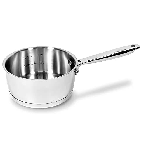 Moneta Accordo Inox casseruola 20cm acciaio inox spazzolato con manico design esclusivo