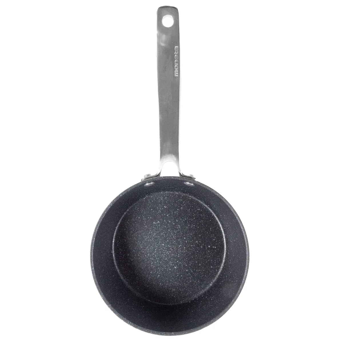 Moneta Armonia casseruola 16cm rivestimento antiaderente effetto pietra nero