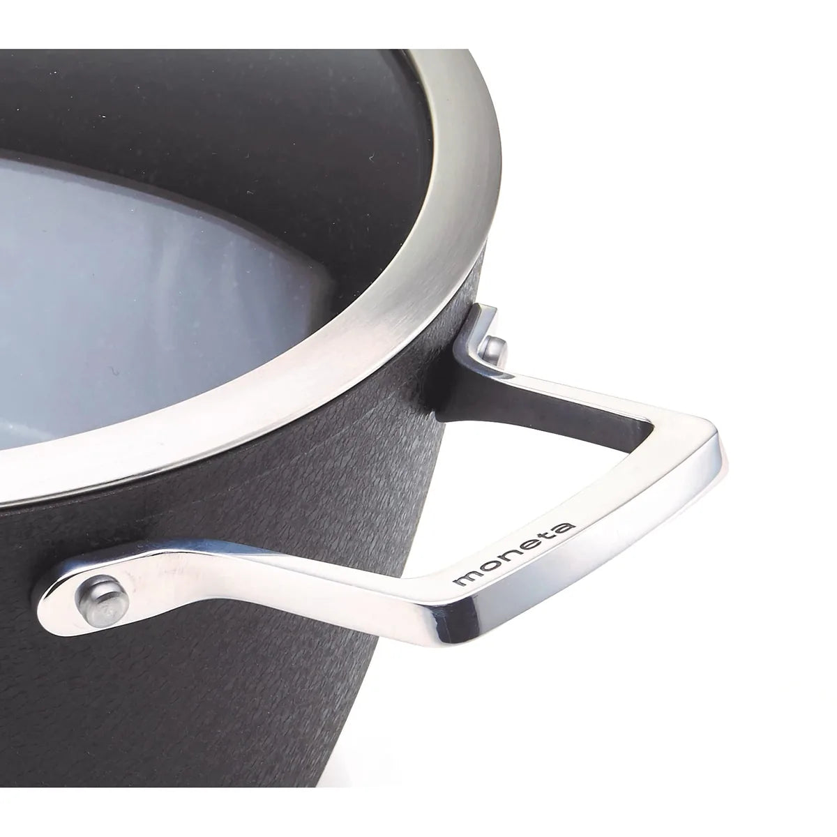 Moneta Bollilatte Accordo acciaio inox con finitura icecoating nero satinato