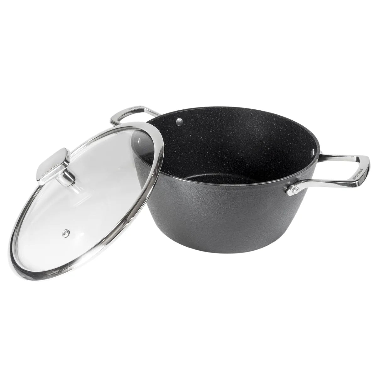 Moneta Bollilatte Accordo acciaio inox con finitura icecoating nero satinato