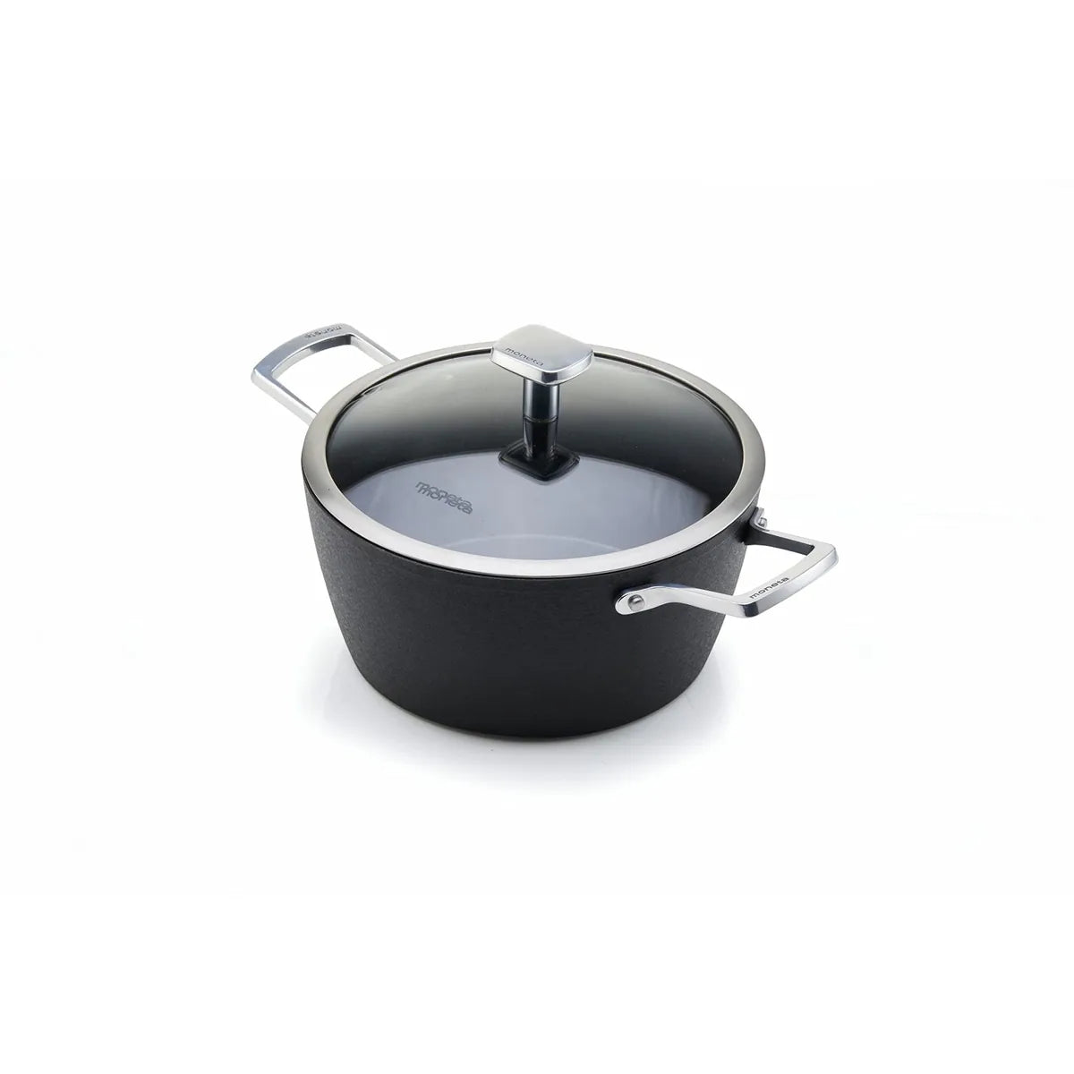 Moneta Bollilatte Accordo acciaio inox con finitura icecoating nero satinato