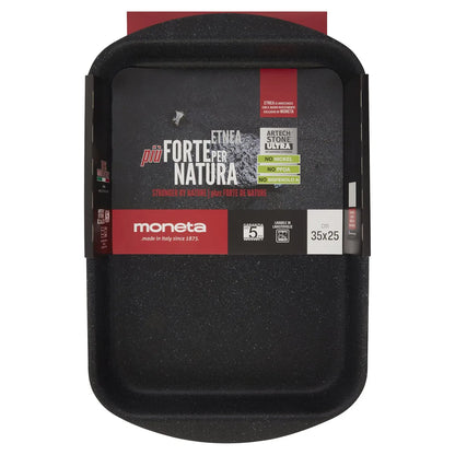 Moneta Lasagnera Etnea alluminio con rivestimento Hardoise effetto pietra 35x25 cm