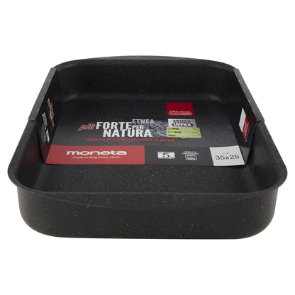 Moneta Lasagnera Etnea alluminio con rivestimento Hardoise effetto pietra 35x25 cm