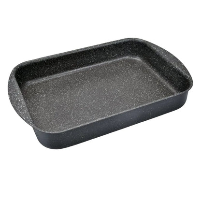 Moneta Lasagnera Etnea alluminio con rivestimento Hardoise effetto pietra 35x25 cm